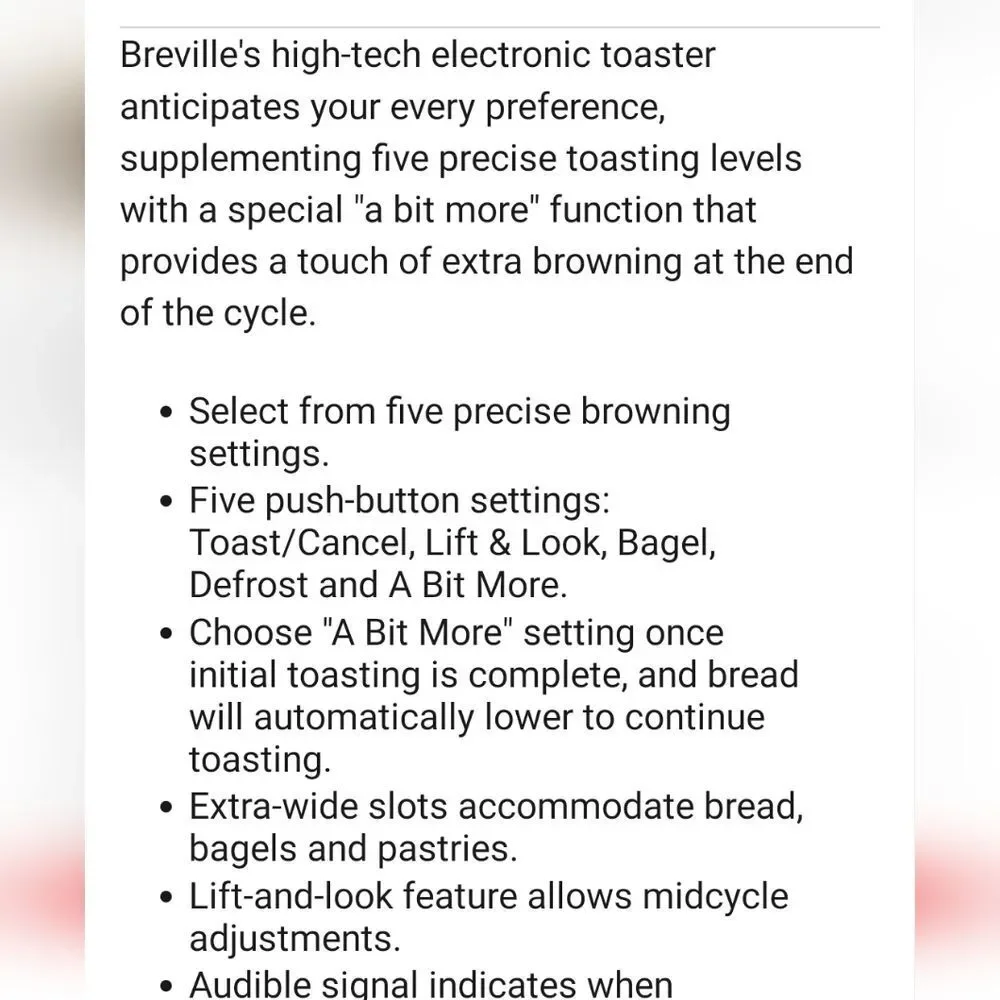 Breville The Die-cast Smart Toaster 2-Slice Motorized Toaster